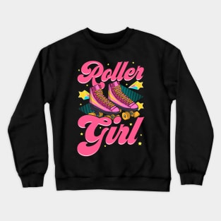 Roller Girl Roller Skate Skating Retro Crewneck Sweatshirt